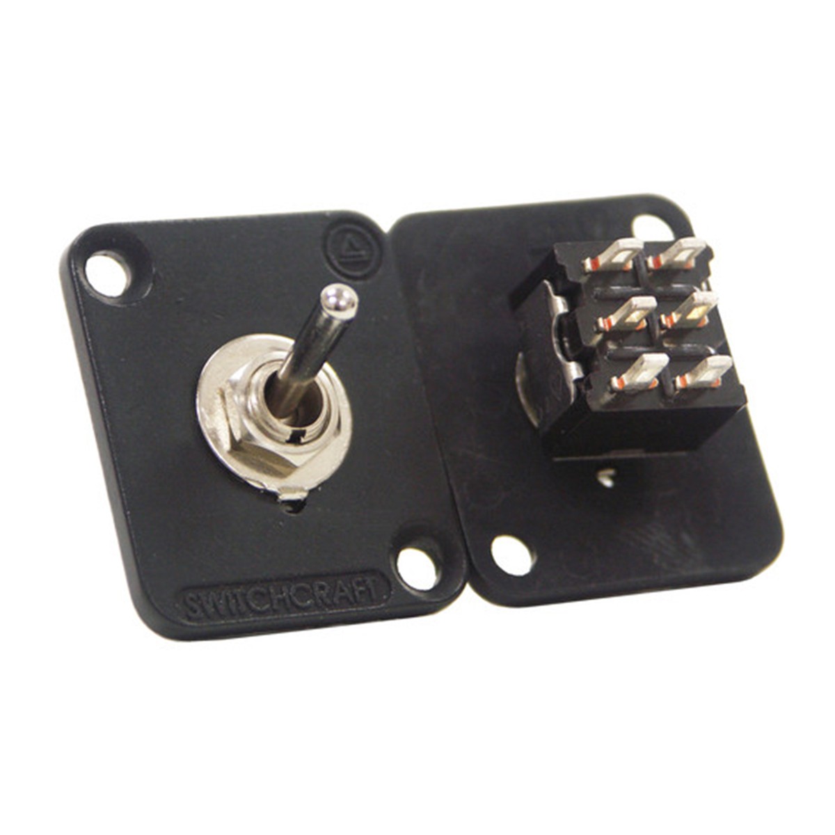 Switchcraft EH Series Toggle Switch Locking DPDT Black Flange 3790₽