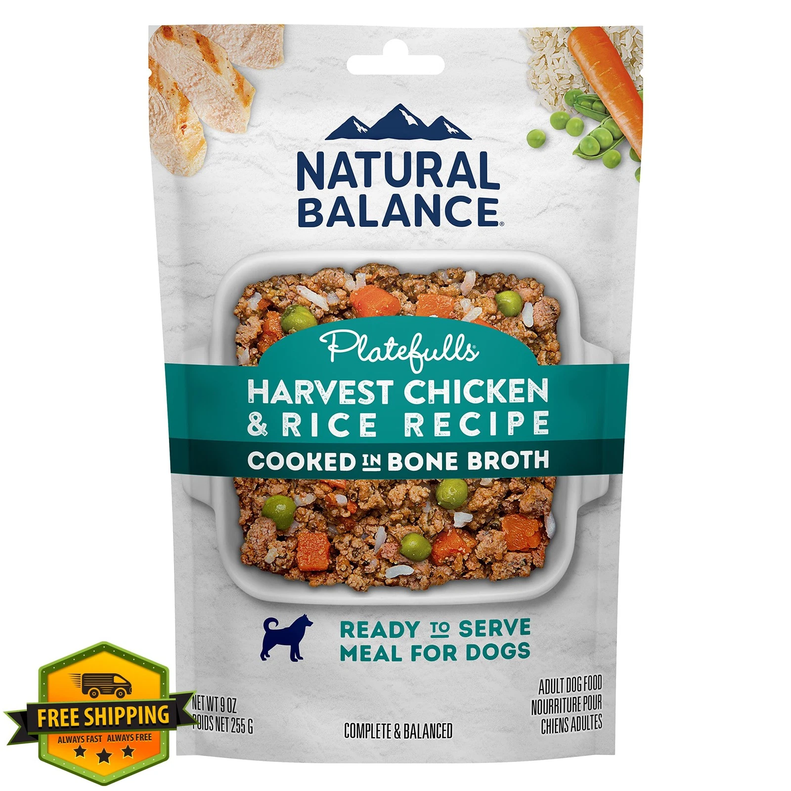 Natural Balance Chicken Rice Wet Dog Food 9oz 12pk