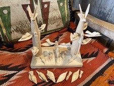 10” Hand Carved Tree Life Birds 78’ George Lopez Cordova N Mexico Folk Art AS IS