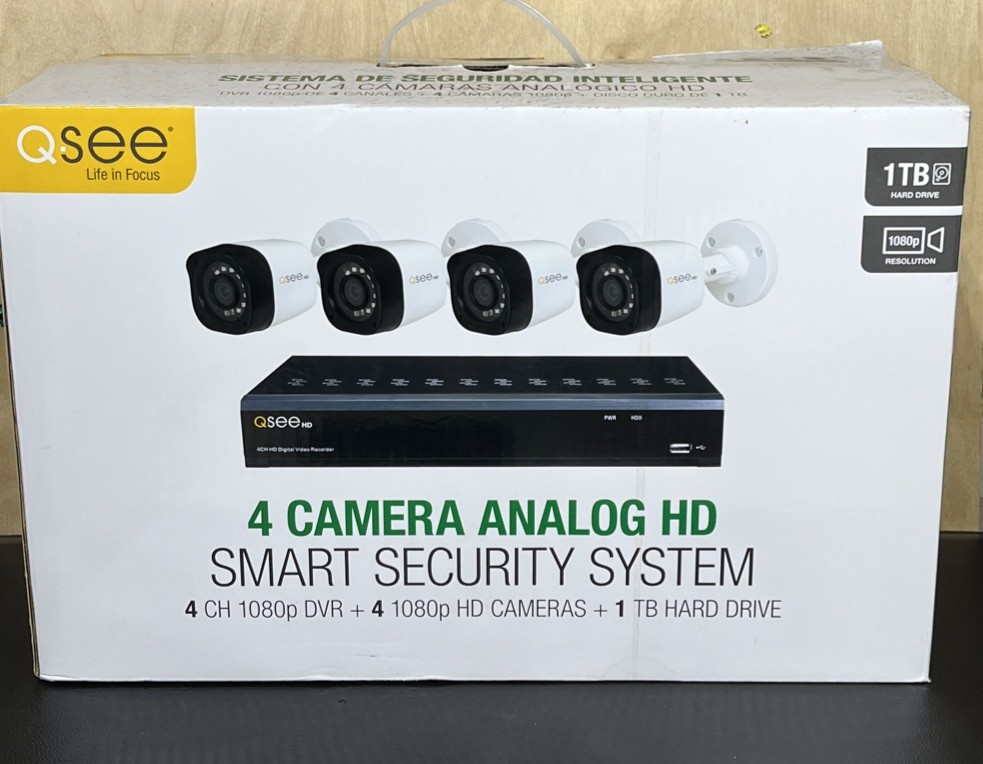 Q-SEE QR474-4HP-1  DVR 4CH Analog Security System 1TB HDD + 