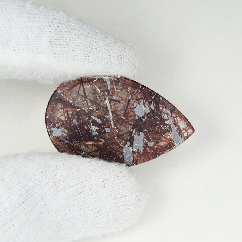 42.39 ct SHIMMERING - RARE UNTREATED RUTILE NATURAL QUARTZ See Vdo 1604 BC - Image 2 of 2