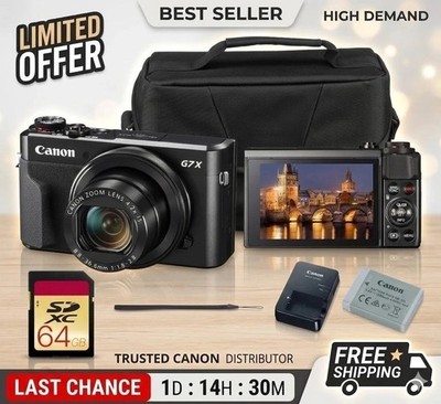 Canon PowerShot G7 X Mark II 20.1MP Compact Camera - Black
