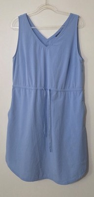 Eddie Bauer Departure Tank Dress Peak Blue Coastal Athleisure Travel Sz Medium 