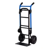 Harper Convertible Hand Truck Dolly 1000 lb 4-in-1 Steel 10" Flat Free Wheels