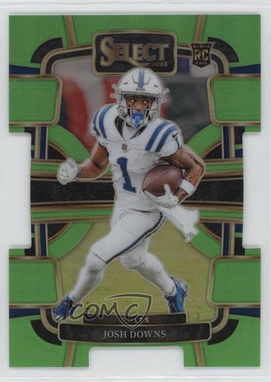 2023 Select Concourse Neon Green Prizm Die-Cut 117/599 Josh Downs Rookie RC 1k3z