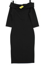 Jolie Moi Bodycon Midi Dress UK10 in Black