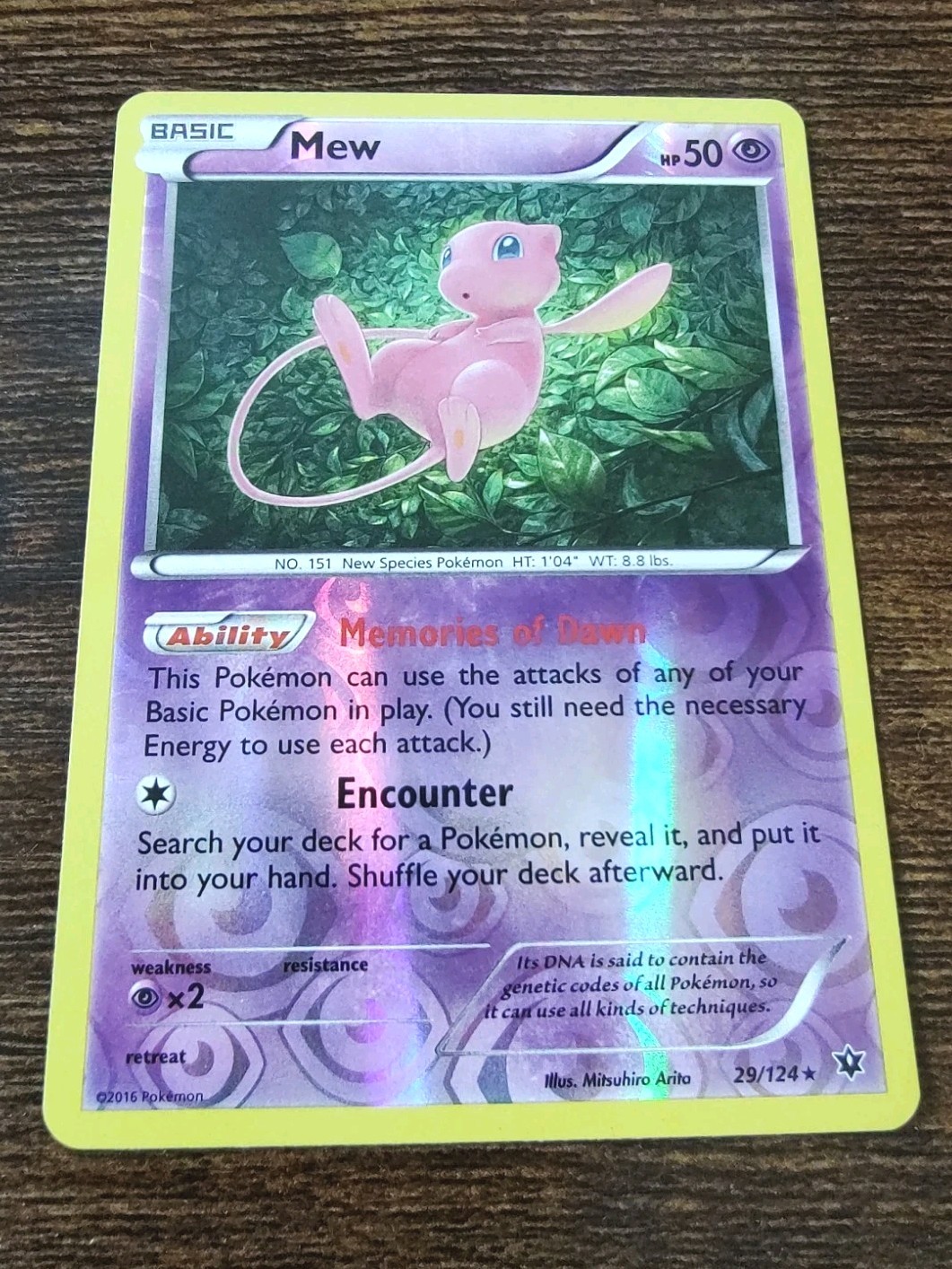 Mew 29/124 XY Fates Collide Pokemon Reverse Holo Rare NM