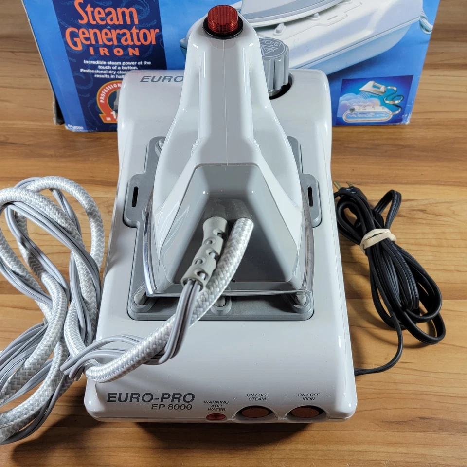 Euro-Pro EP 8000 Generador de Vapor Plancha Prensado Profesional con Caja + Manual Foto 3 de 4
