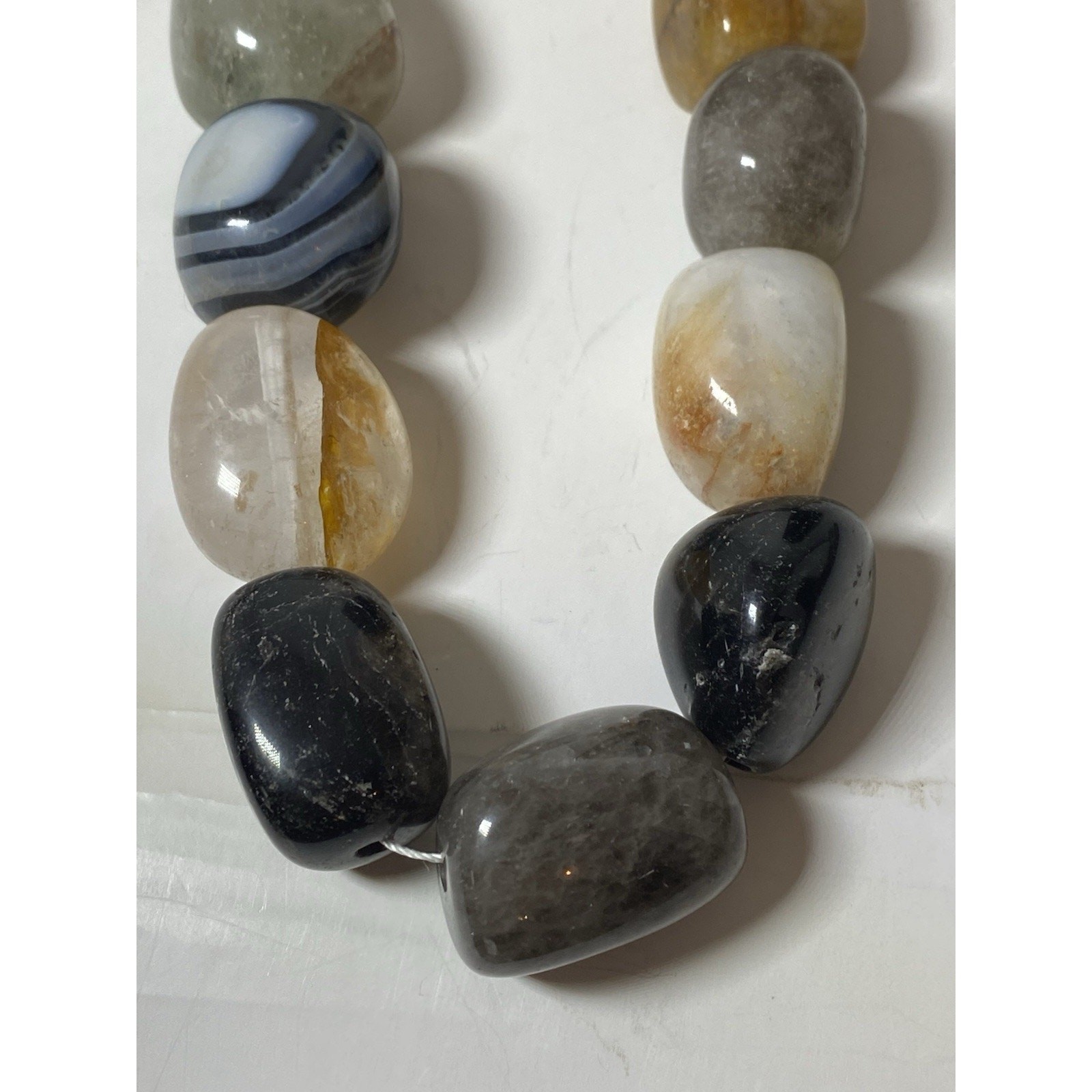 Multi Colored Multi Gemstone Beaded Necklace - image 4