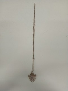 Vintage Silver Albert Chain With Hallmarked Shield Fob 44.89g Collectabl AOF11