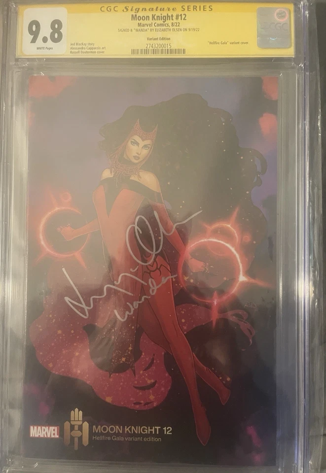Caballero Luna #12 CGC 9.8 SS Elizabeth Olsen (2022 Marvel) - Firmado y Wanda Foto 2 de 4