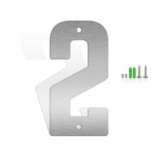 3" 4" 5" 6" 8" Stainless Steel Metal Floating Address Numbers, Silver Metal H...