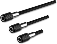 3pc Quick-Release Magnetic Bit Holders | 1/4” Hex Extension Set 60/100/150mm Kit