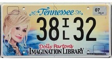 *99 CENT SALE* Tennessee DOLLY PARTON IMAGINATION LIBRARY License Plate #38IL32