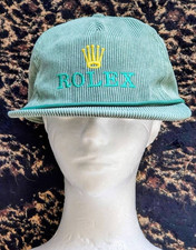Rolex Logo Cap Hat Free Size Black Unused Adjustable Rare Collectible 80s style