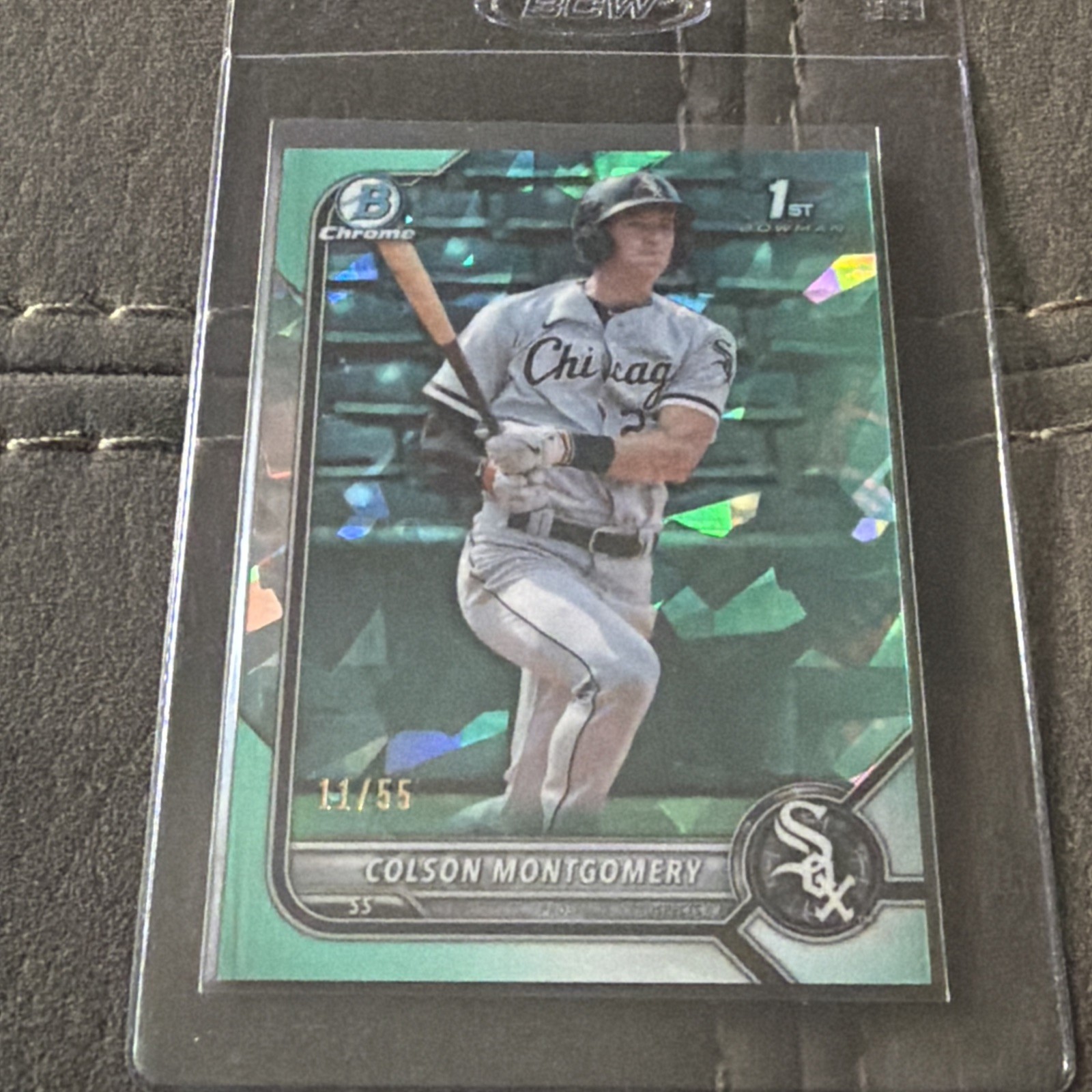 2022 Bowman Sapphire - Chrome Prospects Colson Montgomery #BCP-71 (RC) Aqua /55