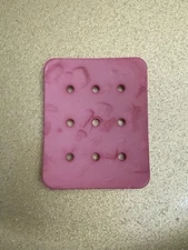 Dill Buttons Pink Square Button #400190, 1 1/4 X 1 3/4 Inches, 54mm (Lot Of 12)