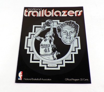 1973-74 Milwaukee Bucks at Portland Trail Blazers NBA Basketball Program Cover B