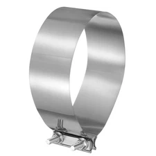 Exhaust Clamp 7.5" Stainless Steel Lap Joint Band Clamp for Car Pipes
