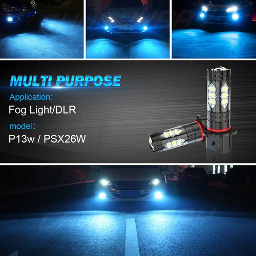 2x 12278 PSX26W LED Fog Light Bulbs 8000K blue for GMC Yukon 2015-2020 Yukon XL - Picture 21 of 24