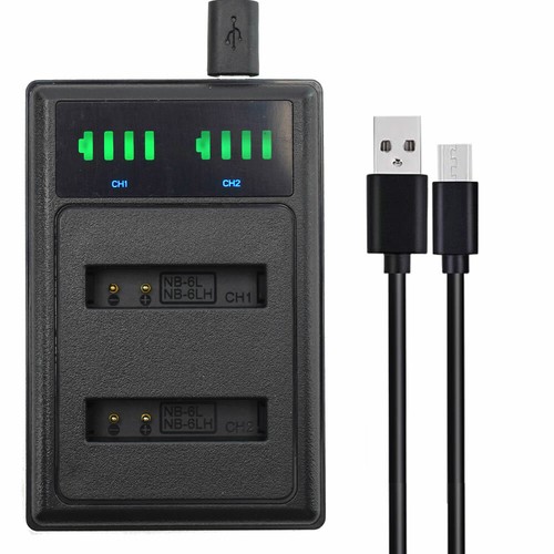 Battery NB-6L /USB DUAL Charger For Canon NB-6LH PowerShot D10 D20 D30 S95 SD980 - Picture 28 of 33