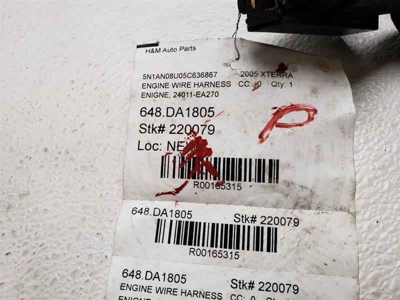 20052008 Nissan Xterra Engine 4.0 2WD Wire Harness AT OEM 24011EA270