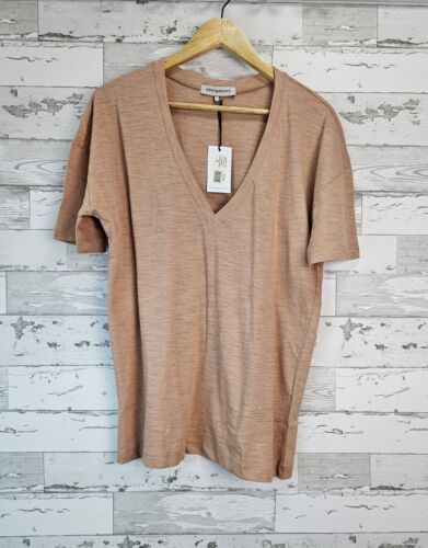 WeWoreWhat Revolve Womens Tee small Oversized V Neck Cotton Slub