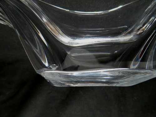 HUGE PAIR OF DAUM FRANCE MID CENTURY CRYSTAL 1950 CANDLESTICKS 15 INCHES VASE - Picture 7 of 10