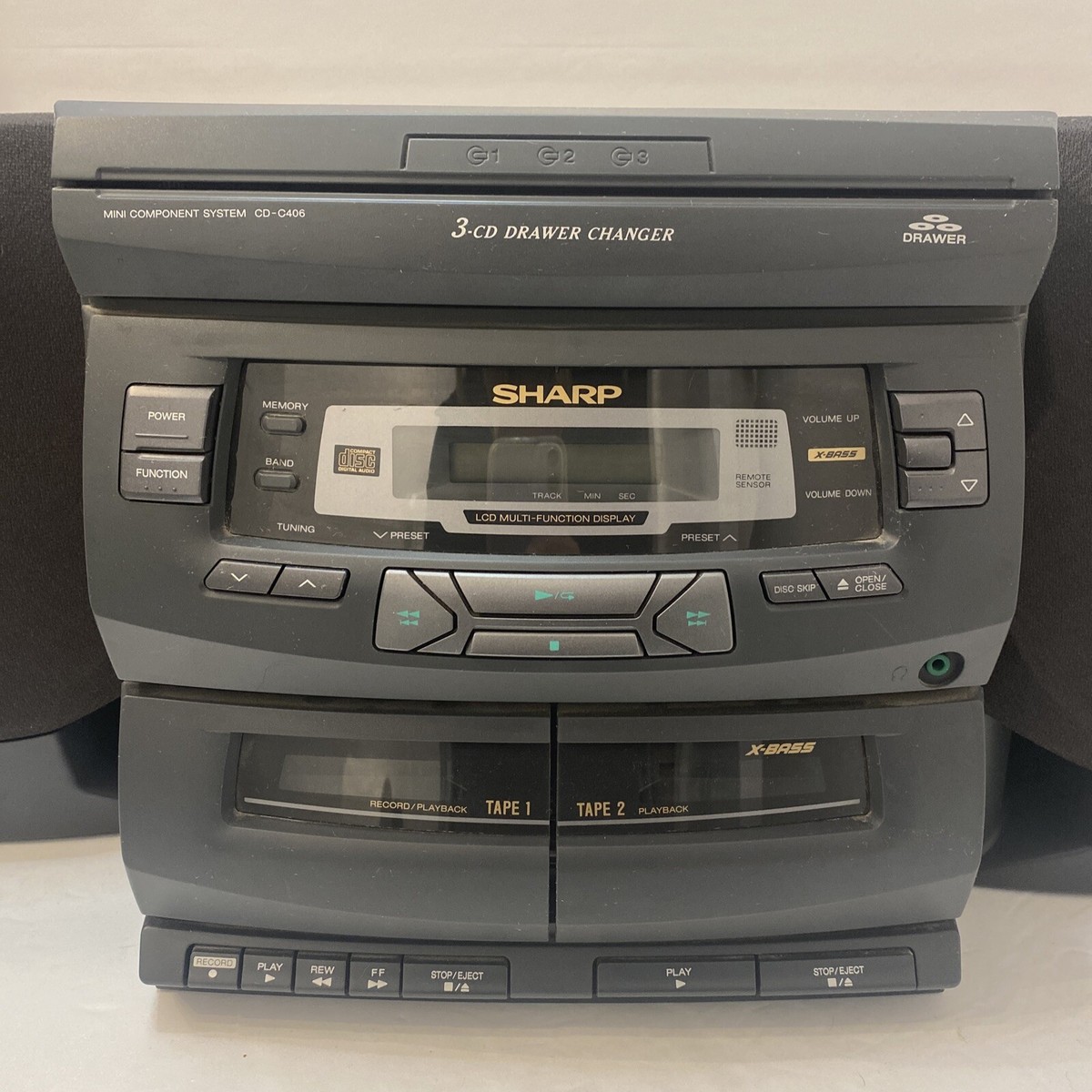 Sharp CD-C406 Mini Component System Stereo System With 2