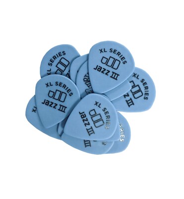 Dunlop Guitar Picks Jazz III XL 12 Pack 1.0 MM Light (498P1.0)
