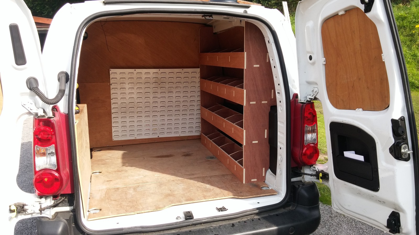 Peugeot Partner Van Racking (up to 2016), Plywood Shelving Van Storage
