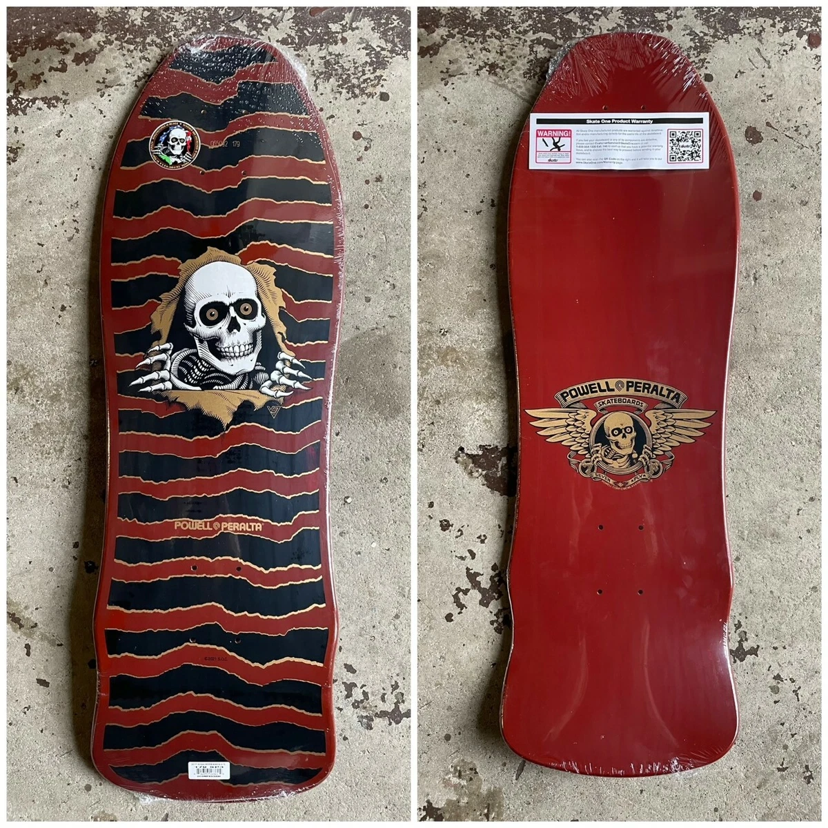 Powell Peralta Old School 80's Reissue Maroon Geegah Ripper Skateboard Deck