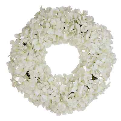 ABELLA Flora Hortensien-Kranz inkl Aufhängung weiß 50cm Druchm. N325