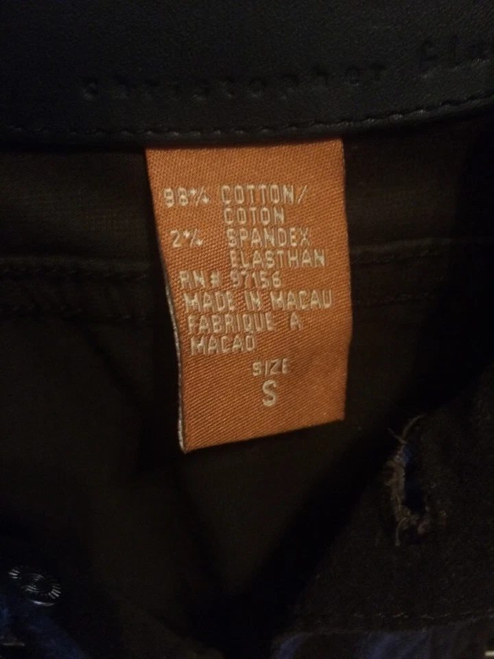 Christopher Blue Jacket - Brown Cotton Button Up - Size Small - Image 3 of 4