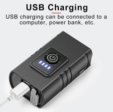 Faro a LED USB per Bicicletta Potente Luce Anteriore Posteriore Regolabile - Miniatura 3