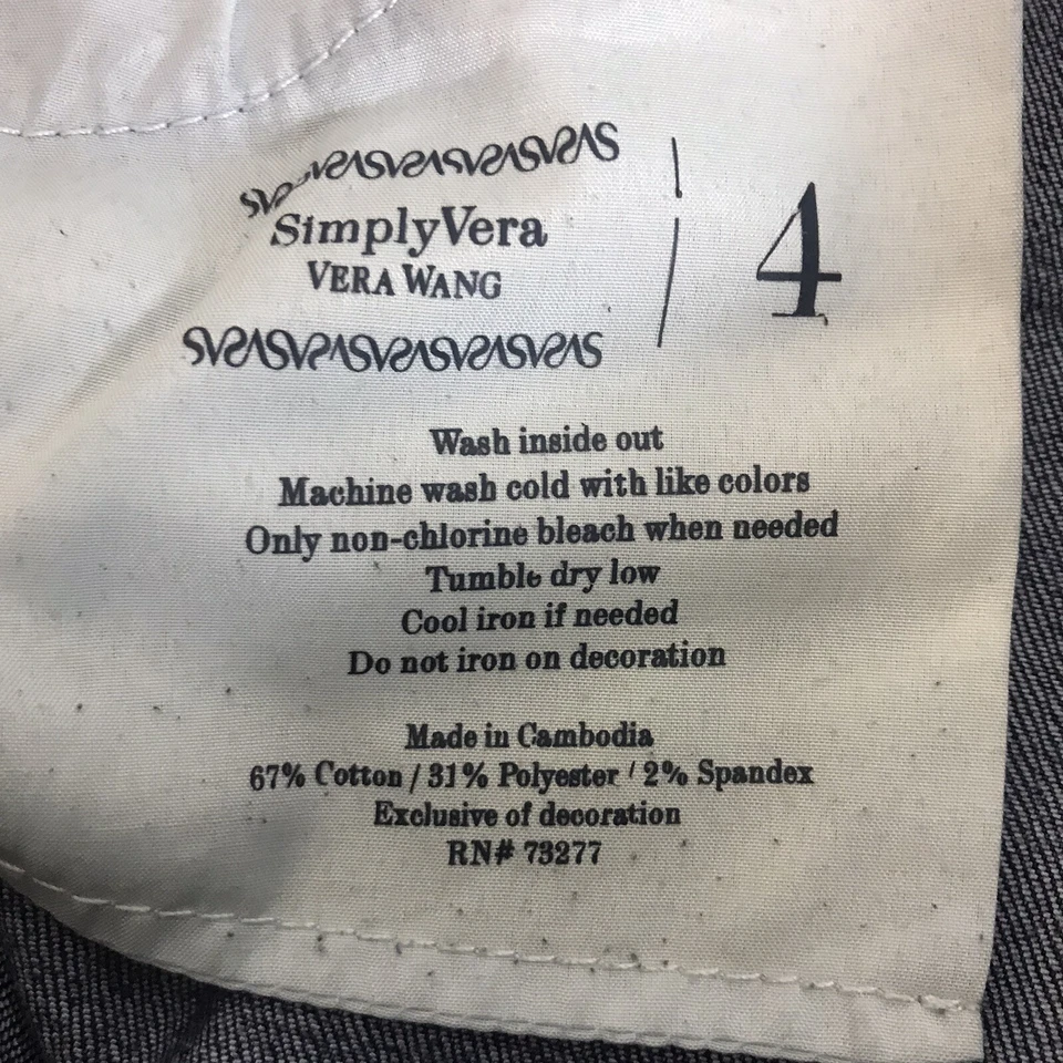 Bermuda Simply Vera Shorts Vera Wang Feminino 4 Boyfriend Jeans Azul Leve - Imagem 4 de 4