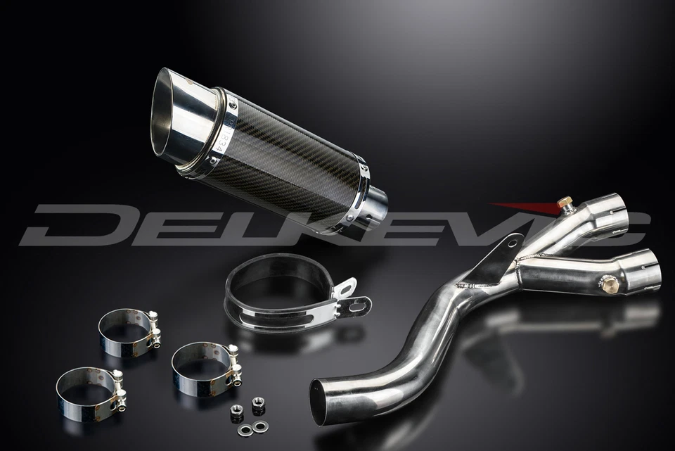 Yamaha FZ-10 MT-10 2016-2021 Kit Silenciador Escape Carbono Redondo 8" Deslizable Foto 3 de 4