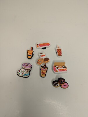 Croc/Clog Shoe Charms 8 Assorted Cute Dunkin' Donuts