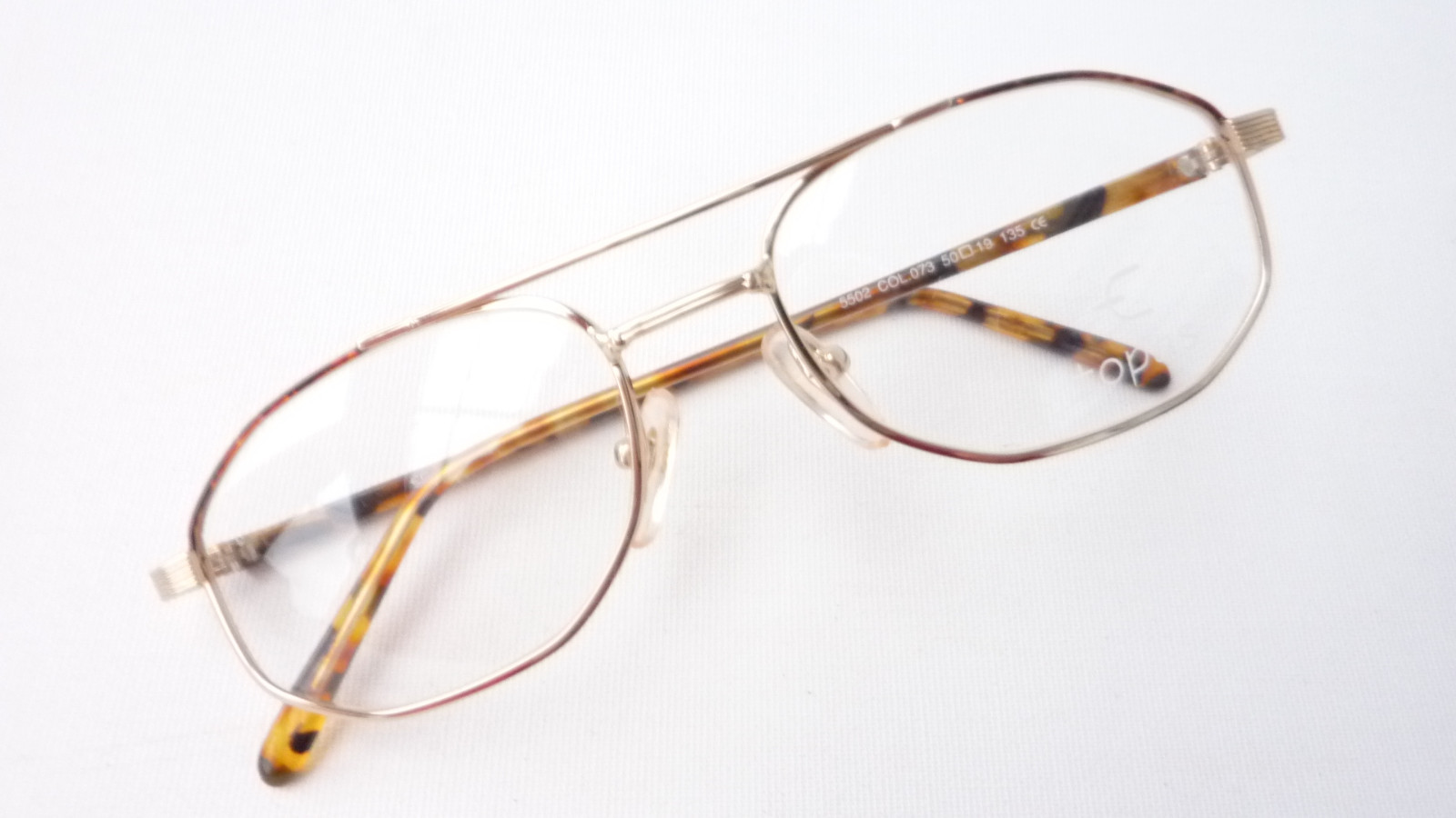 Brille Metallfassung gold braun Herren mit Doppelsteg Pilotform günstig Gr. M