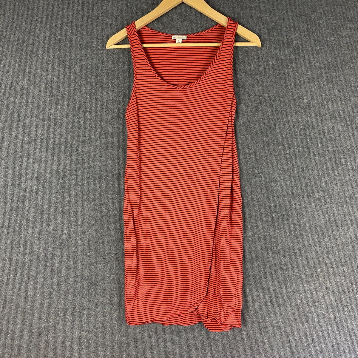 Gap Dress Womens Medium Black Orange Maxi Striped Layered Flowy