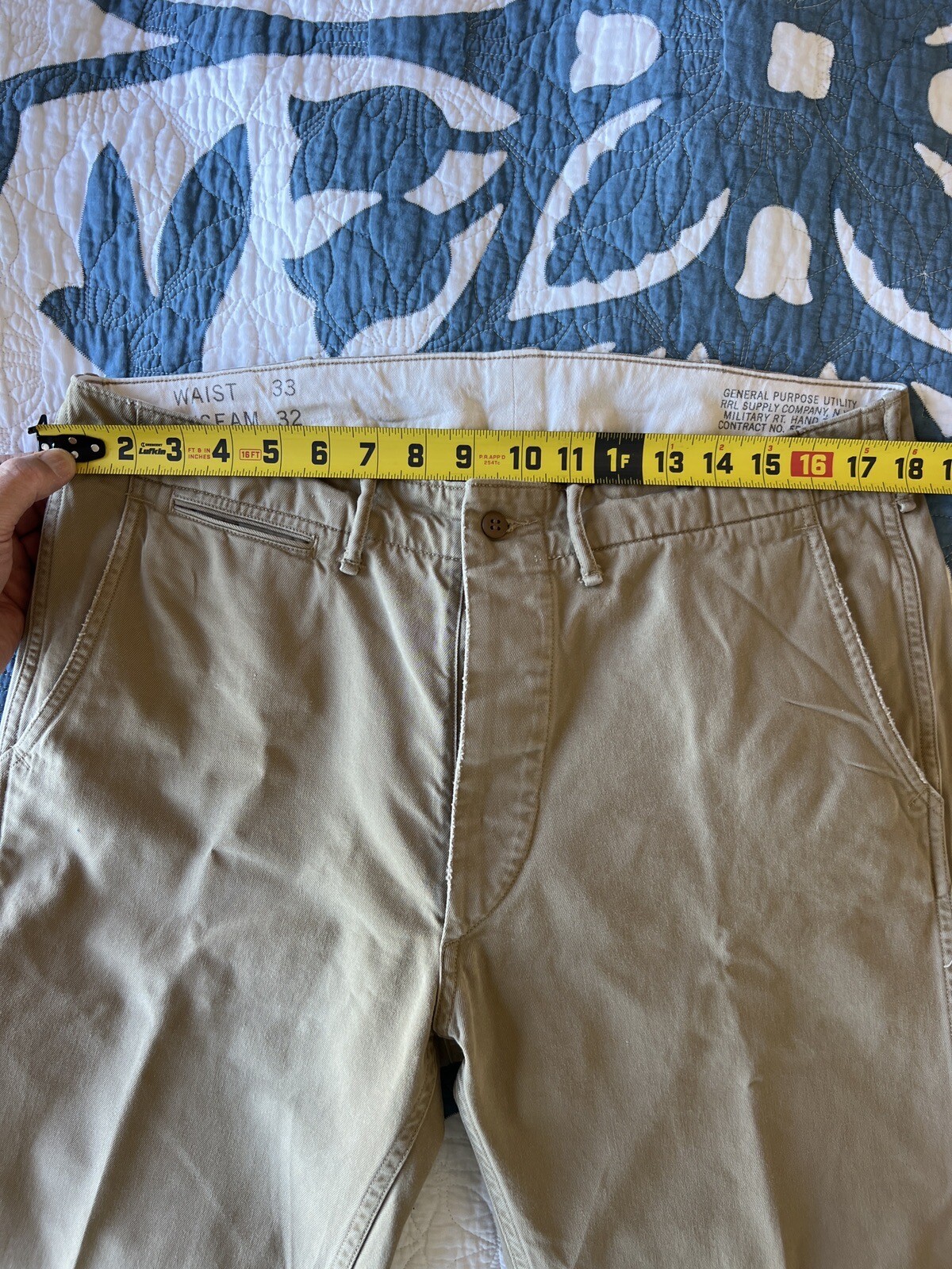 RRL Vintage MilitaryStyle Khaki Pants Double RRL R… Gem