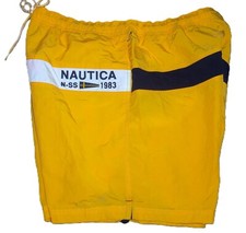 VINTAGE Y2K NAUTICA 90's RETRO N-SS 1983 BANANA SWIM SURFING BEACH SHORTS XL