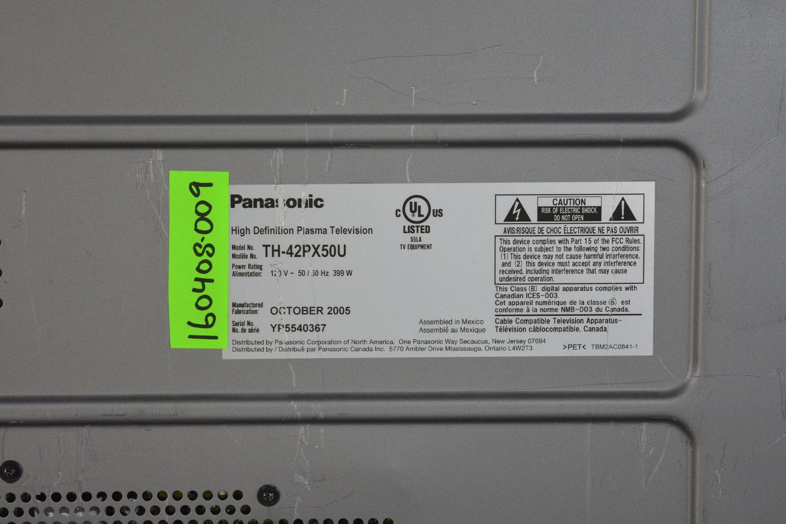 PSU PDP Panasonic TH-42X60U DPK SU2AV-0