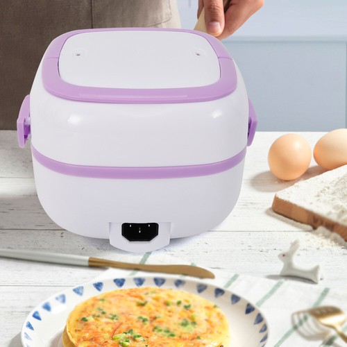 1L Mini Electric Lunch Box Rice Cooker Portable Home Office Food Heater Steamer - Imagen 1 de 11