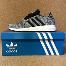 Adidas Originals Swift Run Men's Size 9.5 Black White Sneakers EE4442 New!