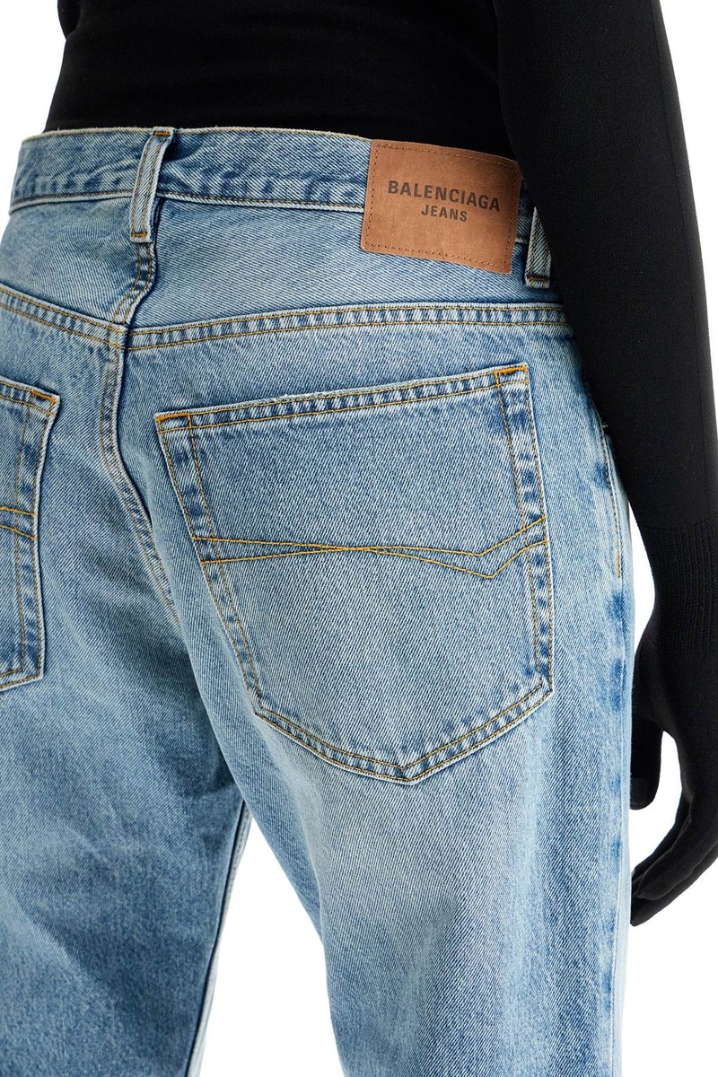 パンツ BALENCIAGA Women Straight Pants 794047TDW14 Blue Straight low-waisted jeans BALENCIAGA Woman Tg. 28 JEANS