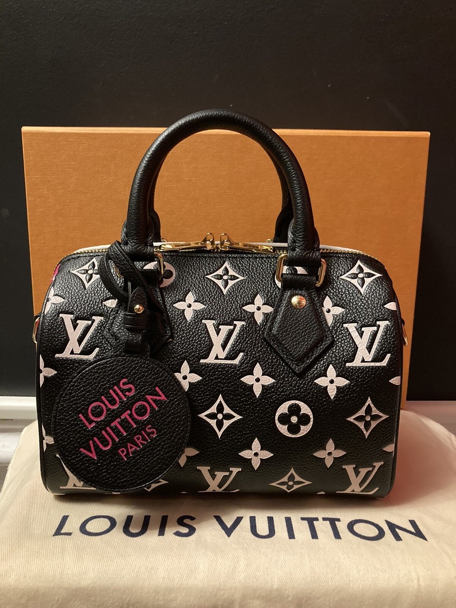 LOUIS VUITTON Speedy Bandouliere 20 Bag Black Pink White M46088 | eBay
