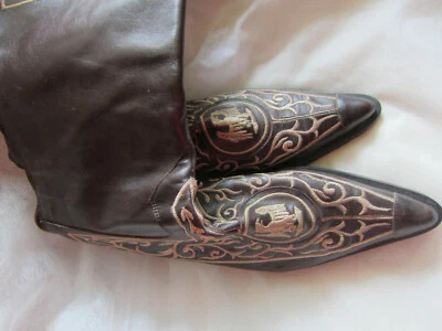 Stiefel Damen Im Cowboystil, Leder , Gr.39 - Bild 1 von 4
