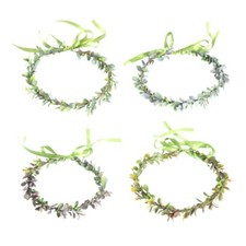 Leaves Headbands Green Garlands Hair Wreath Bride Foliage Wedding