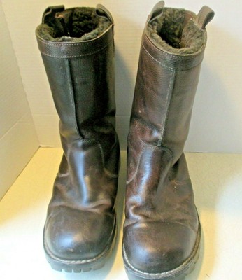 UGG Australia Foderati MONTONE DA UOMO MOTO Lavoro Casual Marrone Pelle  Stivali 11 | eBay